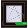Ustalenie cen Okna skrzydłowe 500x530 mm REHAU OPTIMUM EURO-DESIGN 70 BLACK_BROWN dwustronny. Cena: 150,08 €