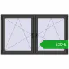 Ustalenie cen Okna skrzydłowe 1770x1055 mm REHAU ENERGY-SAVING SYNEGO MD BASALT_GREY dwustronny. Cena: 530,20 €