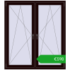 Pricing Tilt-and-Turn 1395x1565 mm REHAU ENERGY-SAVING SYNEGO MD CHOCOLATE_BROWN two-sided. Price: 598,08 €