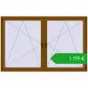 Ustalenie cen Okna skrzydłowe 2200x1400 mm REHAU ENERGY-SAVING SYNEGO MD GOLDEN OAK dwustronny. Cena: 1118,51 €