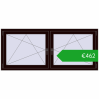 Pricing Tilt-and-Turn 1840x785 mm REHAU ENERGY-SAVING SYNEGO MD CHOCOLATE_BROWN two-sided. Price: 461,90 €
