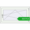 Pricing Tilt-and-Turn 1000x560 mm REHAU OPTIMUM EURO-DESIGN 70 RAL 9016 Traffic white two-sided. Price: 820.04 PLN
