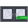 Pricing Tilt-and-Turn 990x560 mm EPSILON OPTIMA ANTHRACITE_GREY_STRUKTURAL two-sided. Price: 123.38 EUR