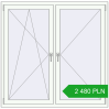 Pricing Tilt-and-Turn 1455x1435 mm REHAU ENERGY-SAVING SYNEGO MD RAL 9016 Traffic white two-sided. Price: 2 479.84 PLN