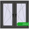 Pricing Tilt-and-Turn 1035x1010 mm REHAU ENERGY-SAVING SYNEGO MD BASALT_GREY two-sided. Price: 2152,11 zł