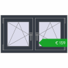 Ustalenie cen Okna skrzydłowe 990x560 mm EPSILON OPTIMA ANTHRACITE_GREY_STRUKTURAL dwustronny. Cena: 158,69 €