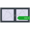 Pricing Tilt-and-Turn 1770x890 mm REHAU ENERGY-SAVING SYNEGO MD ANTHRACITE_GREY_STRUKTURAL two-sided. Price: 534,09 €
