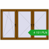 Pricing Tilt-and-Turn 2200x1400 mm REHAU OPTIMUM EURO-DESIGN 70 GOLDEN OAK two-sided. Price: 4 151.32 PLN
