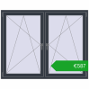 Pricing Tilt-and-Turn 1620x1280 mm REHAU ENERGY-SAVING SYNEGO MD ANTHRACITE_GREY_STRUKTURAL two-sided. Price: 587,27 €