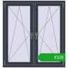 Pricing Tilt-and-Turn 1185x1265 mm REHAU ENERGY-SAVING SYNEGO MD ANTHRACITE_GREY_STRUKTURAL two-sided. Price: 528,09 €