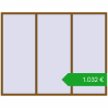 Ustalenie cen Okna skrzydłowe 3000x2350 mm KORSA RENOVATION REHAU EURO 70. Cena: 1031,62 €
