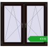 Pricing Tilt-and-Turn 1260x1175 mm REHAU ENERGY-SAVING SYNEGO MD BLACK_BROWN two-sided. Price: 514,96 €