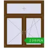 Ustalenie cen Okna skrzydłowe 1330x1560 mm REHAU OPTIMUM EURO-DESIGN 70 WALNUT dwustronny. Cena: 2 318.84 PLN