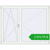 Pricing Tilt-and-Turn 1800x1420 mm REHAU ENERGY-SAVING SYNEGO MD RAL 9016 Traffic white two-sided. Price: 2 912.04 PLN