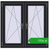 Pricing Tilt-and-Turn 1035x1010 mm REHAU ENERGY-SAVING SYNEGO MD BLACK_ULTI-MATT two-sided. Price: 1706,00 zł
