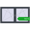 Ustalenie cen Okna skrzydłowe 1770x980 mm REHAU ENERGY-SAVING SYNEGO MD ANTHRACITE_GREY_STRUKTURAL dwustronny. Cena: 562,46 €