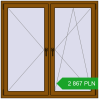 Pricing Tilt-and-Turn 1430x1430 mm REHAU OPTIMUM EURO-DESIGN 70 GOLDEN OAK two-sided. Price: 2 867.14 PLN