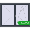 Pricing Tilt-and-Turn 1500x1250 mm REHAU OPTIMUM EURO-DESIGN 70 ANTHRACITE_GREY_STRUKTURAL two-sided. Price: 2 999.11 PLN