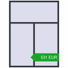 Pricing Tilt-and-Turn 1500x2000 mm REHAU OPTIMUM EURO-DESIGN 70 ANTHRACITE_GREY_STRUKTURAL two-sided. Price: 531.47 EUR