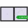 Pricing Tilt-and-Turn 2600x1400 mm REHAU ENERGY-SAVING SYNEGO MD BLACK_ULTI-MATT two-sided. Price: 4 188.25 PLN