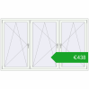 Pricing Tilt-and-Turn 2440x1450 mm REHAU OPTIMUM EURO-DESIGN 70 RAL 9016 Traffic white two-sided. Price: 438,38 €