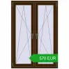 Pricing Tilt-and-Turn 1050x1520 mm REHAU ENERGY-SAVING SYNEGO MD DARK_OAK two-sided. Price: 569.85 EUR