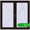 Pricing Tilt-and-Turn 1465x1435 mm REHAU OPTIMUM EURO-DESIGN 70 BLACK_BROWN two-sided. Price: 1881,95 zł