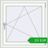 Pricing Tilt-and-Turn 840x840 mm REHAU BRILLANT DESIGN RAL 9016 Traffic white two-sided. Price: 231.03 EUR