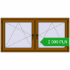 Pricing Tilt-and-Turn 1600x800 mm REHAU OPTIMUM EURO-DESIGN 70 GOLDEN OAK two-sided. Price: 2 089.85 PLN
