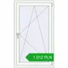 Pricing Tilt-and-Turn 800x1350 mm REHAU OPTIMUM EURO-DESIGN 70 RAL 9016 Traffic white two-sided. Price: 1 011.76 PLN