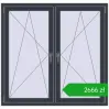 Pricing Tilt-and-Turn 1380x1325 mm REHAU ENERGY-SAVING SYNEGO MD ANTHRACITE_GREY_STRUKTURAL two-sided. Price: 2666,17 zł