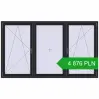 Pricing Tilt-and-Turn 2400x1400 mm REHAU ENERGY-SAVING SYNEGO MD BLACK_ULTI-MATT two-sided. Price: 4 876.27 PLN