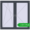 Pricing Tilt-and-Turn 1470x1430 mm REHAU OPTIMUM EURO-DESIGN 70 ANTHRACITE_GREY_STRUKTURAL two-sided. Price: 2 911.15 PLN