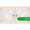 Ustalenie cen Okna skrzydłowe 990x560 mm REHAU OPTIMUM EURO-DESIGN 70 CREAME_WHITE_50L-2 dwustronny. Cena: 218,30 €