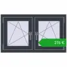Ustalenie cen Okna skrzydłowe 990x575 mm REHAU OPTIMUM EURO-DESIGN 70 ANTHRACITE_GREY_STRUKTURAL dwustronny. Cena: 276,05 €