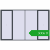 Pricing Tilt-and-Turn 3500x2200 mm REHAU OPTIMUM EURO-DESIGN 70 ANTHRACITE_GREY_STRUKTURAL two-sided. Price: 5005,60 zł