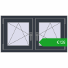 Pricing Tilt-and-Turn 990x545 mm EPSILON OPTIMA ANTHRACITE_GREY_STRUKTURAL two-sided. Price: 127,90 €