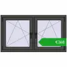 Ustalenie cen Okna skrzydłowe 1320x740 mm REHAU ENERGY-SAVING SYNEGO MD BASALT_GREY dwustronny. Cena: 367,57 €