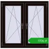 Pricing Tilt-and-Turn 1035x1010 mm REHAU ENERGY-SAVING SYNEGO MD BLACK_BROWN two-sided. Price: 1706,00 zł
