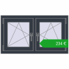 Ustalenie cen Okna skrzydłowe 990x560 mm REHAU OPTIMUM EURO-DESIGN 70 ANTHRACITE_GREY_STRUKTURAL dwustronny. Cena: 233,59 €