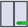 Pricing Tilt-and-Turn 2400x2300 mm REHAU OPTIMUM EURO-DESIGN 70 ANTHRACITE_GREY_STRUKTURAL two-sided. Price: 1140,18 €
