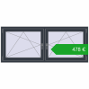 Pricing Tilt-and-Turn 1770x725 mm REHAU ENERGY-SAVING SYNEGO MD ANTHRACITE_GREY_STRUKTURAL two-sided. Price: 477,89 €