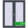 Ustalenie cen Okna skrzydłowe 1150x1400 mm REHAU OPTIMUM EURO-DESIGN 70 ANTHRACITE_GREY_STRUKTURAL dwustronny. Cena: 402,91 €