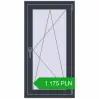 Pricing Tilt-and-Turn 600x1150 mm REHAU OPTIMUM EURO-DESIGN 70 ANTHRACITE_GREY_STRUKTURAL two-sided. Price: 1 174.88 PLN