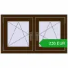 Pricing Tilt-and-Turn 990x575 mm REHAU OPTIMUM EURO-DESIGN 70 DARK_OAK two-sided. Price: 236.2 EUR