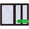 Ustalenie cen Okna skrzydłowe 1800x1400 mm REHAU OPTIMUM EURO-DESIGN 70 BLACK_BROWN dwustronny. Cena: 2673,20 zł