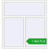 Pricing Tilt-and-Turn 1385x1505 mm REHAU ENERGY-SAVING SYNEGO MD RAL 9016 Traffic white two-sided. Price: 1 903.57 PLN