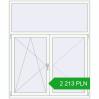 Pricing Tilt-and-Turn 1500x1800 mm REHAU OPTIMUM EURO-DESIGN 70 RAL 9016 Traffic white two-sided. Price: 2 213.35 PLN