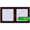 Pricing Tilt-and-Turn 1560x845 mm REHAU ENERGY-SAVING SYNEGO MD CHOCOLATE_BROWN two-sided. Price: 1867,34 zł