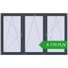 Pricing Tilt-and-Turn 2400x1500 mm REHAU ENERGY-SAVING SYNEGO MD ANTHRACITE_GREY_STRUKTURAL two-sided. Price: 6 169.56 PLN
